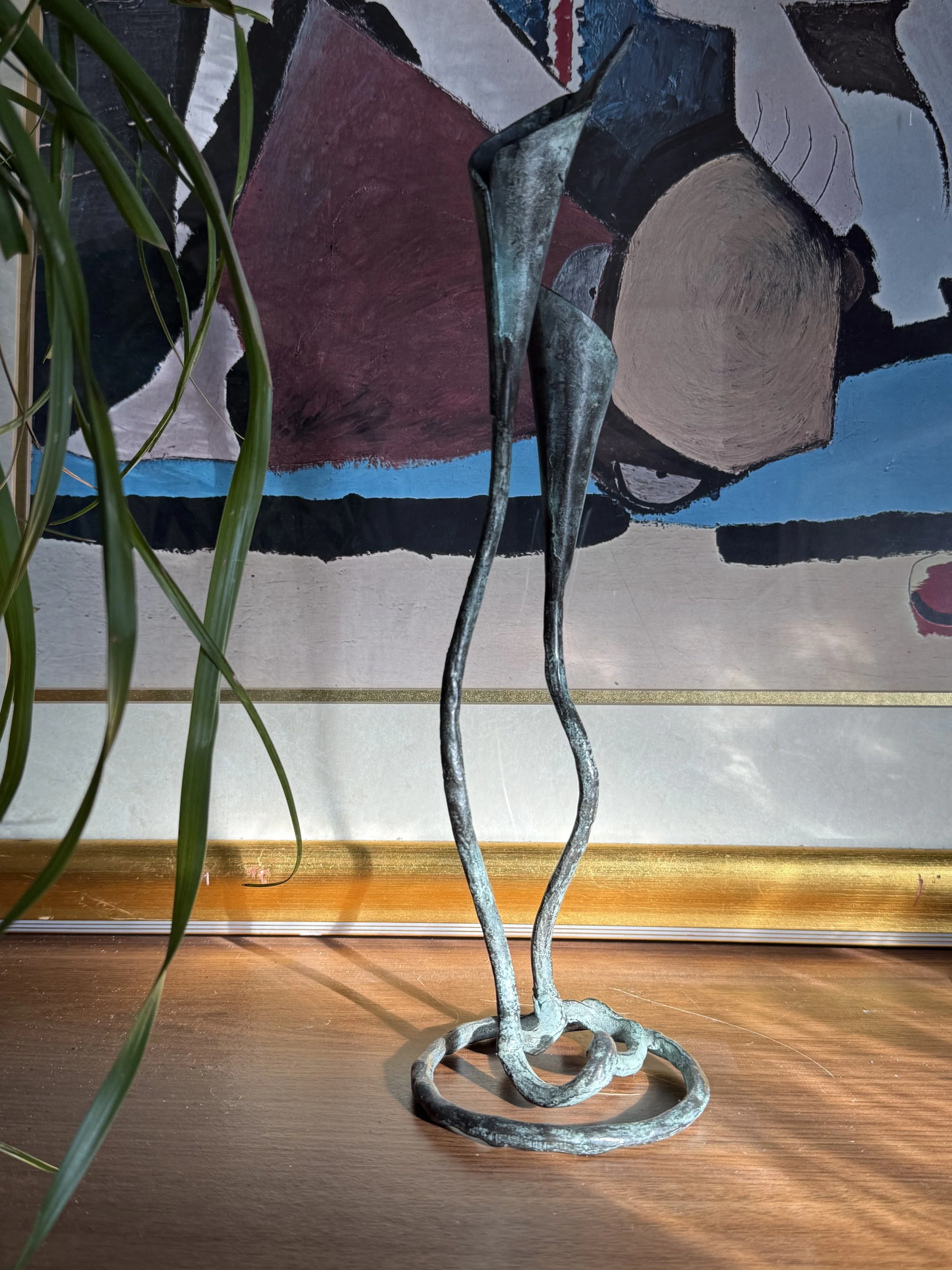 Bronze Calla Lily Candle Holder