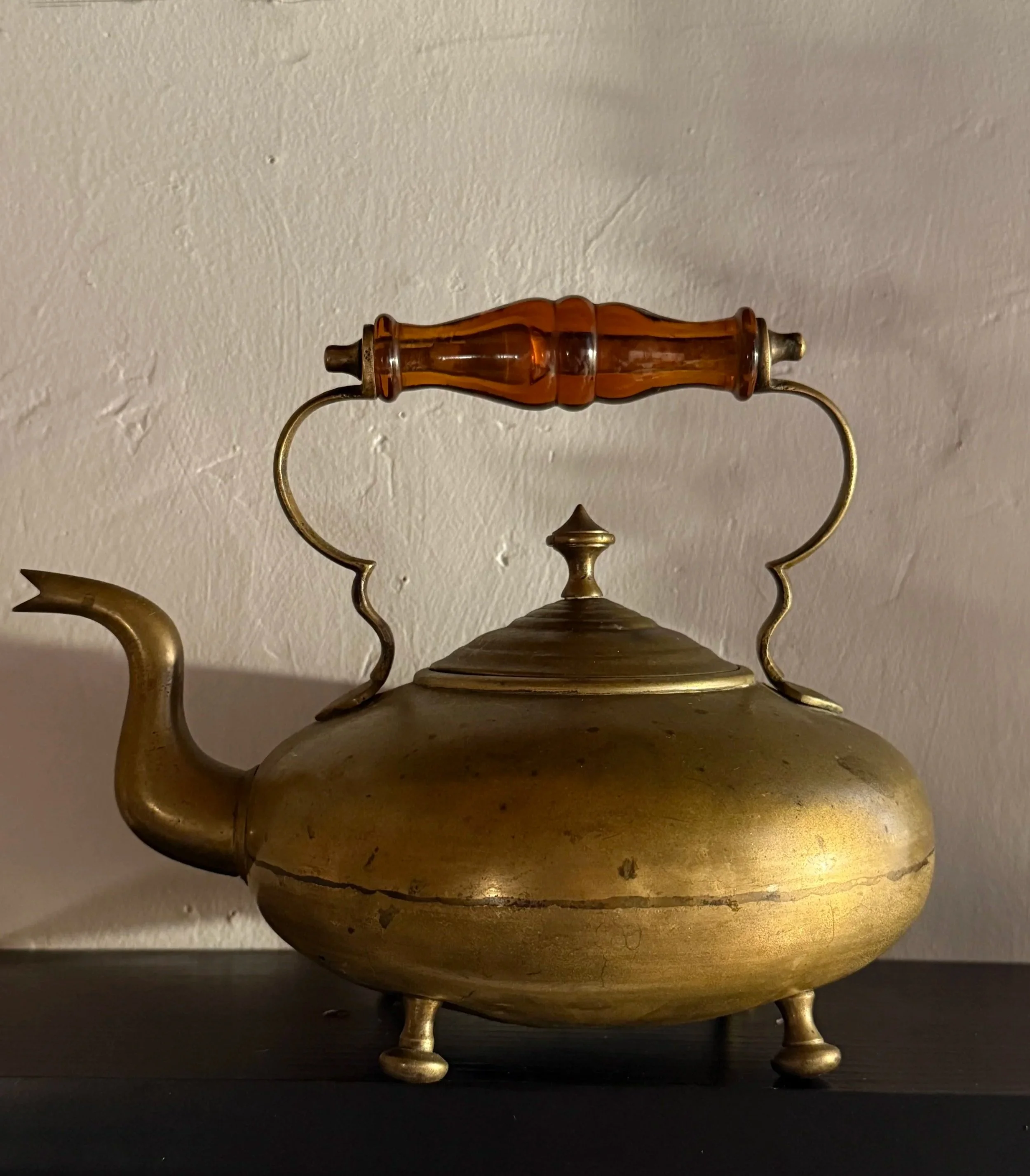 Antique Brass Tea Kettle