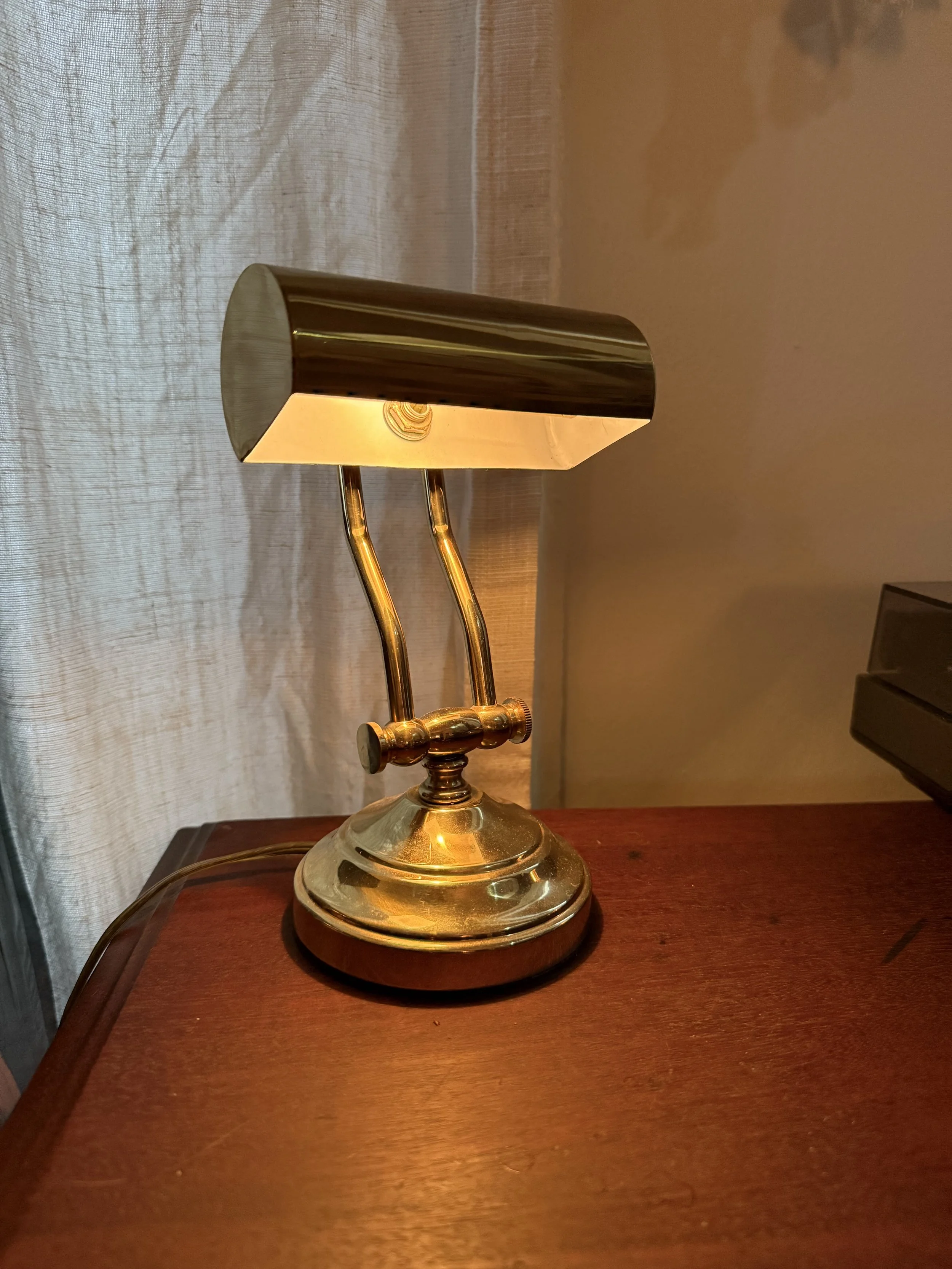 Brass Bankers Lamp