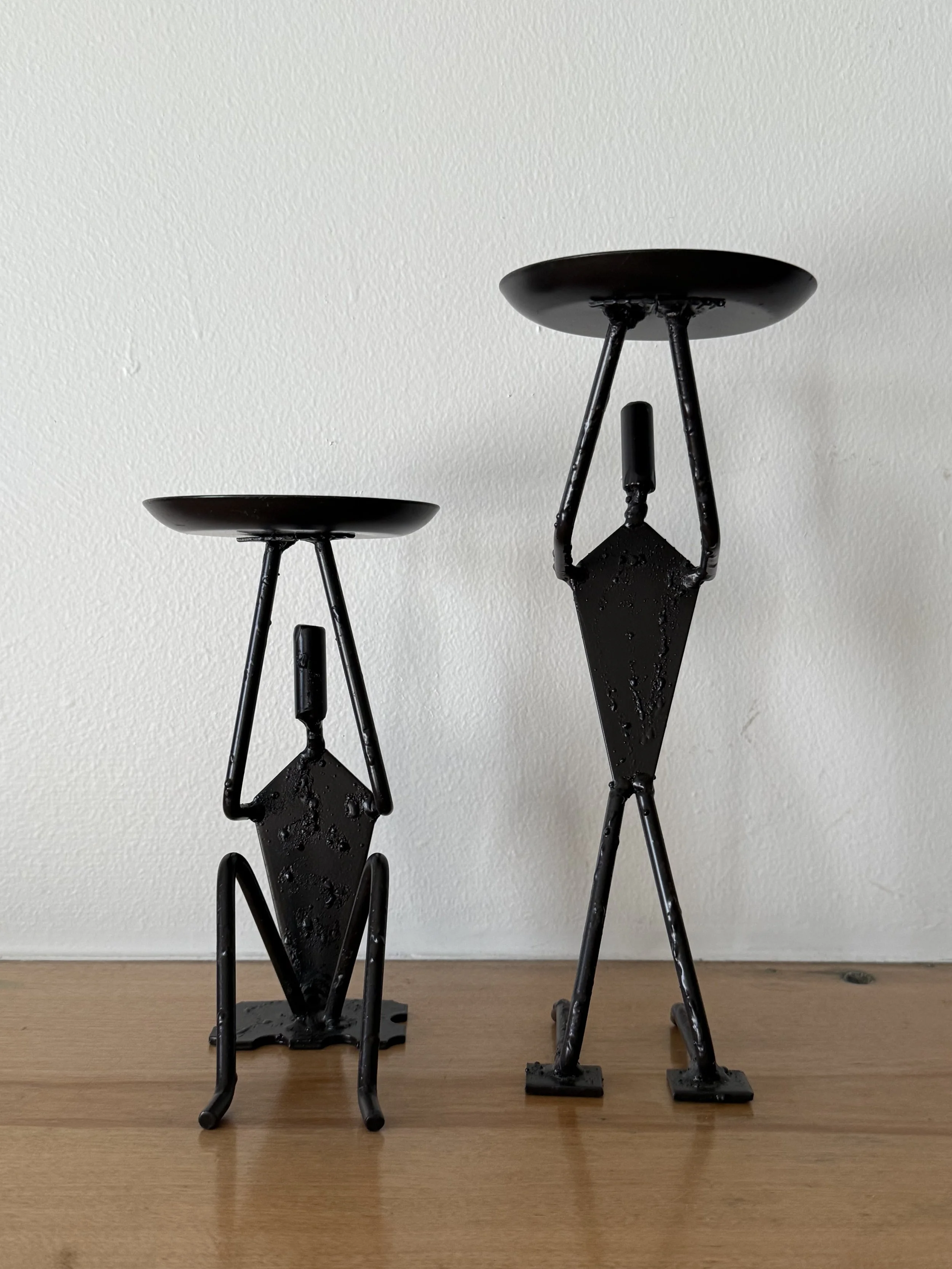 Danish Mid Century Modern Figure Candle Holders (Set of 2)