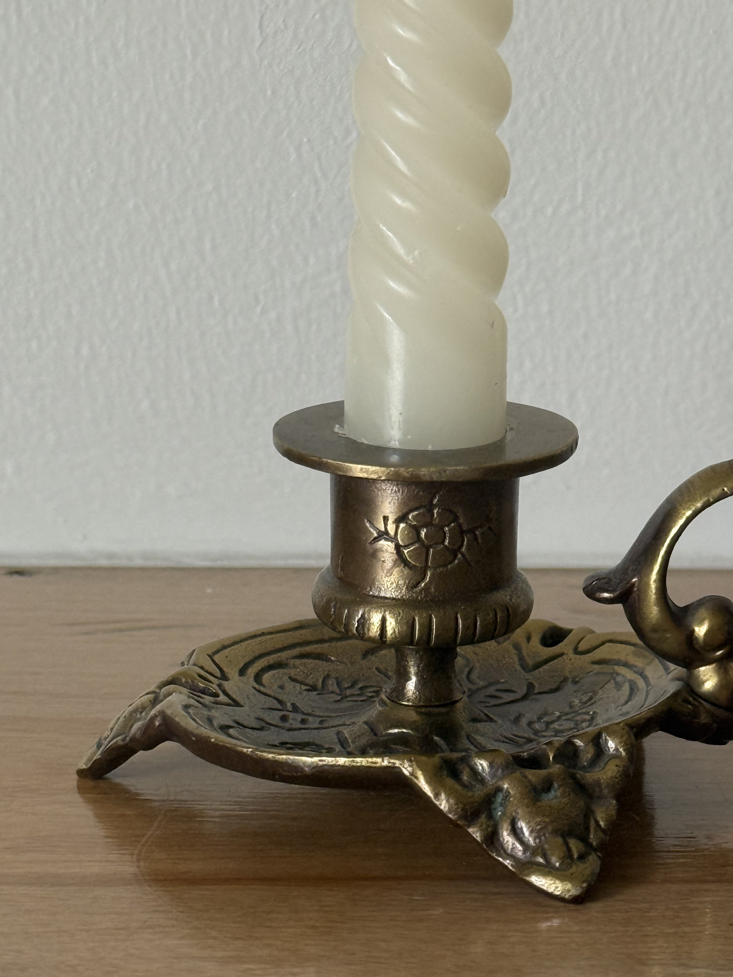 Pair of Vintage Brass Candleholders