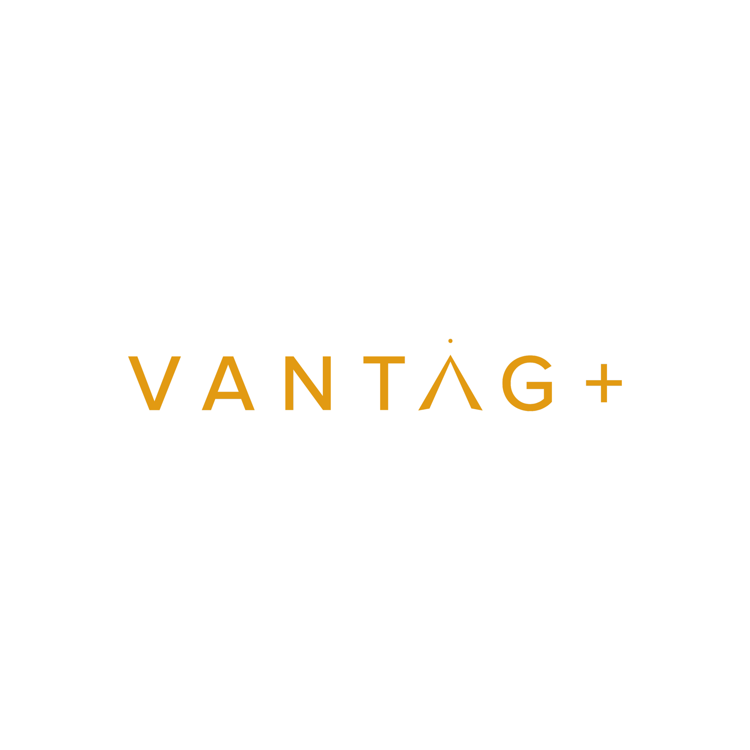 VANTAGE logo in black and gold text