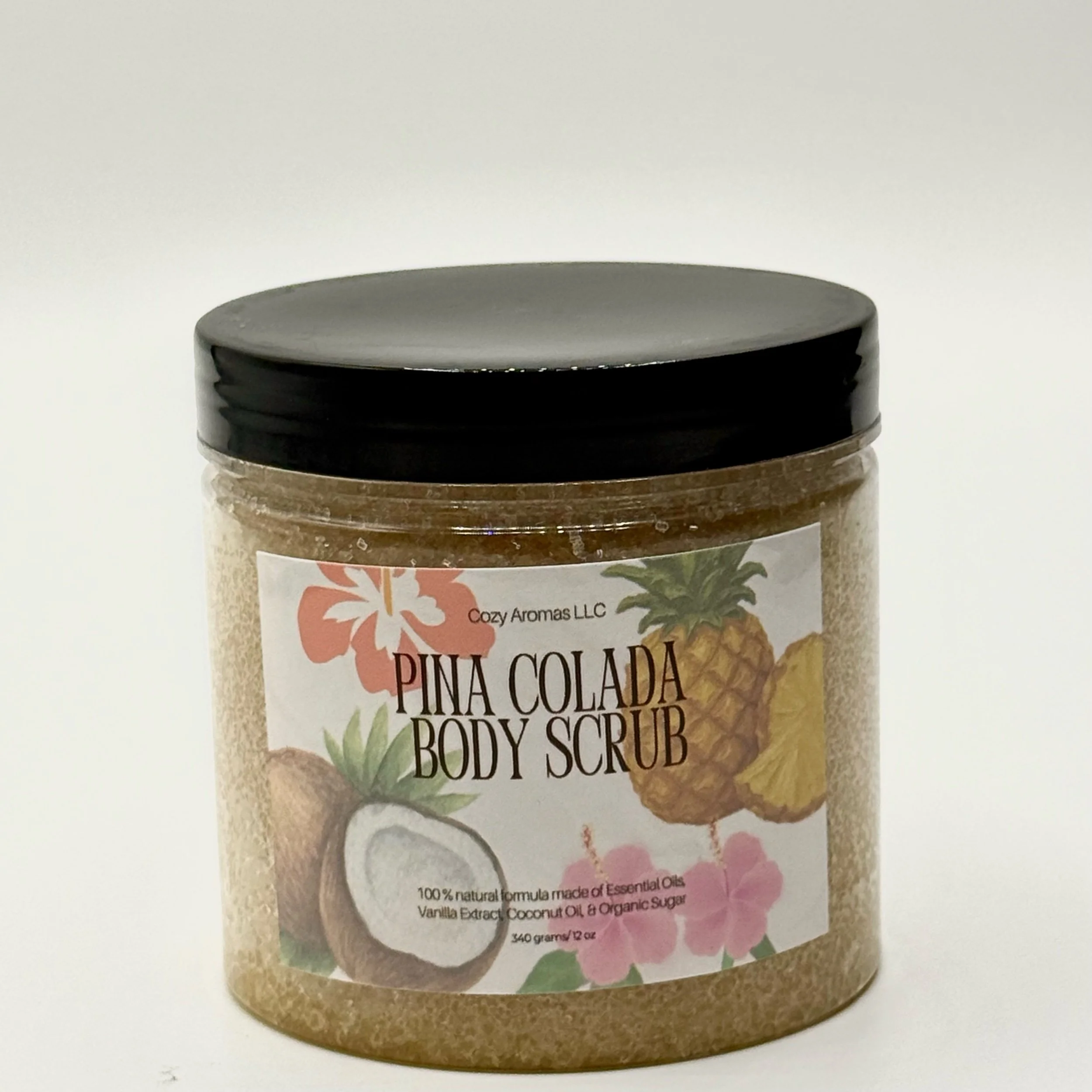 Pina Colada Body Scrub Enhanced with Magnesium Oil and Vitamin E