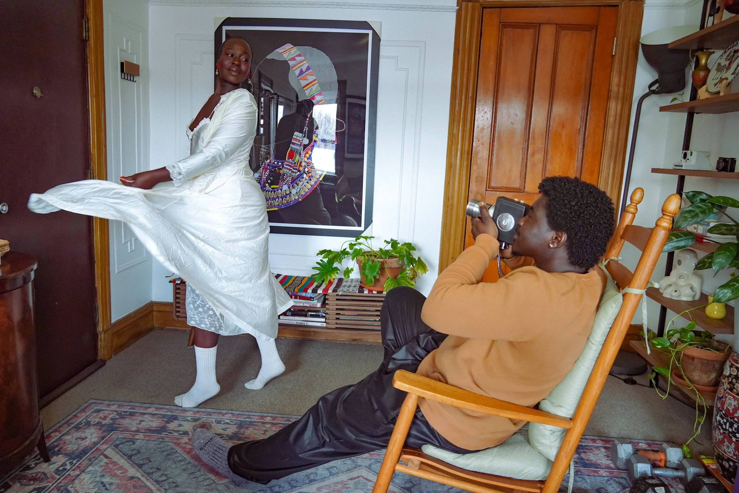   Styled in:  Bombas socks and a vintage nightgown gifted by my honorary Trinidadian grandmother, Mama Marge. 