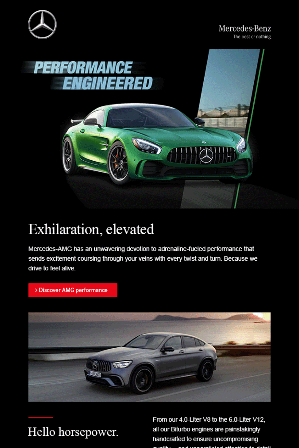 Mercedes-Benz Performance email