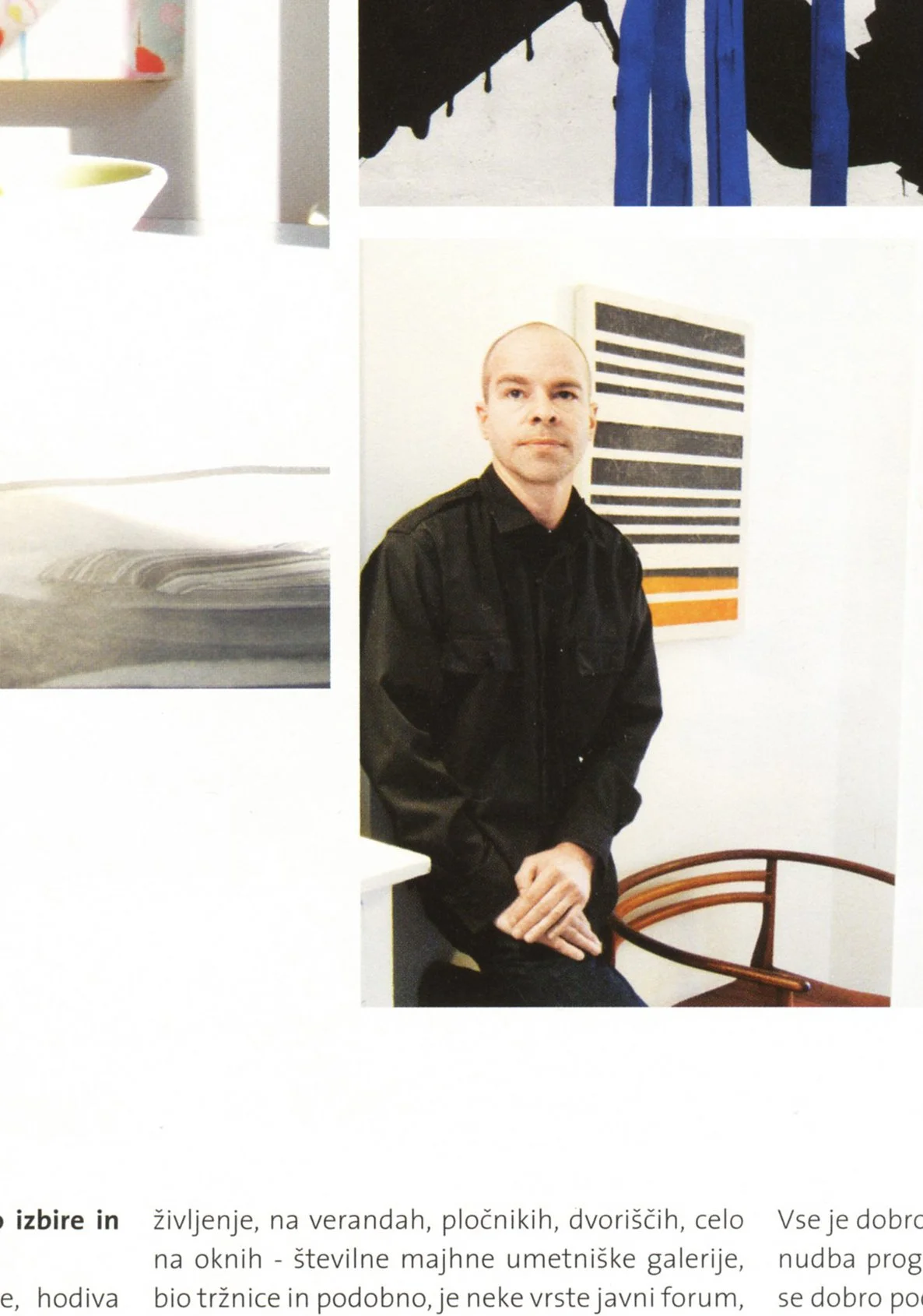 HISE magazine excerpt featuring chair and maker
