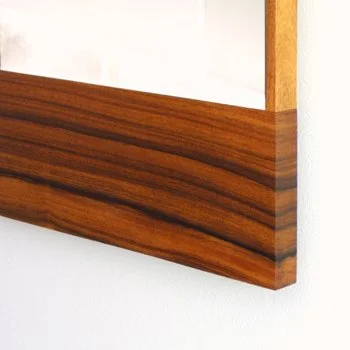 Rosewood framed mirror