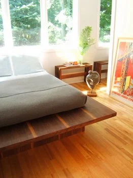 Walnut platform bed 