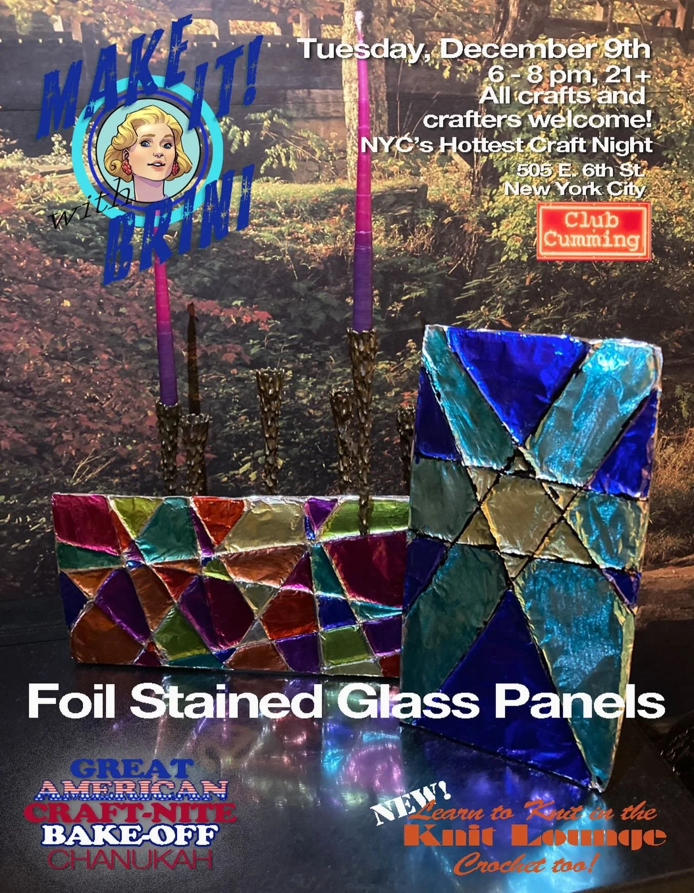 We&rsquo;re preparing for #Chanukah this week! Come make foil stained glass with us. Materials provided. #crafts #miwb #tuesdayswithbrini #makeitwithbrini @clubcumming @alancummingreally