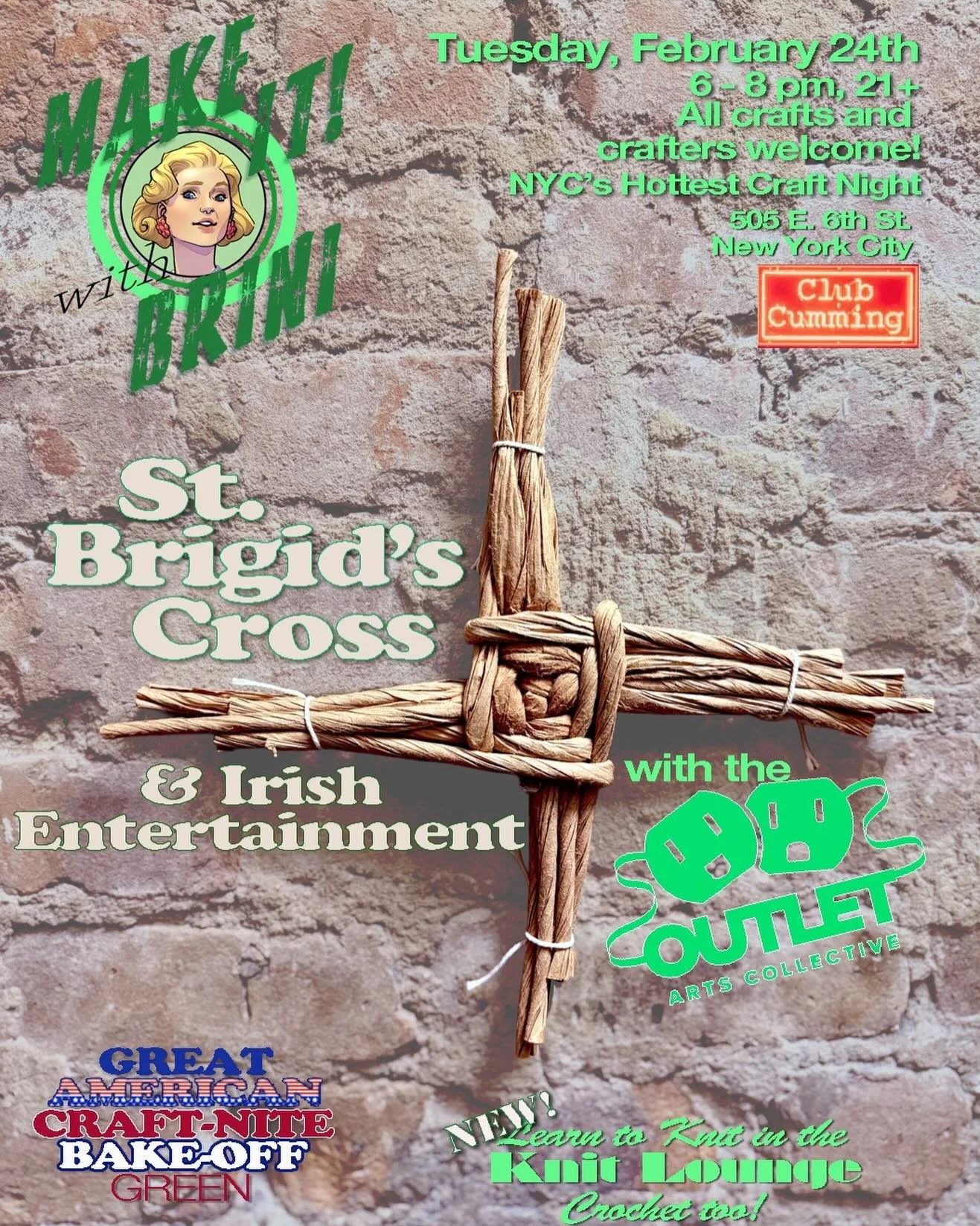 We&rsquo;re getting in the mood for St. Paddy&rsquo;s Day ☘️ this week! Come make St. Brigid crosses and enjoy (or participate in) the music. #crafts #miwb #tuesdayswithbrini #makeitwithbrini @clubcumming @alancummingreally