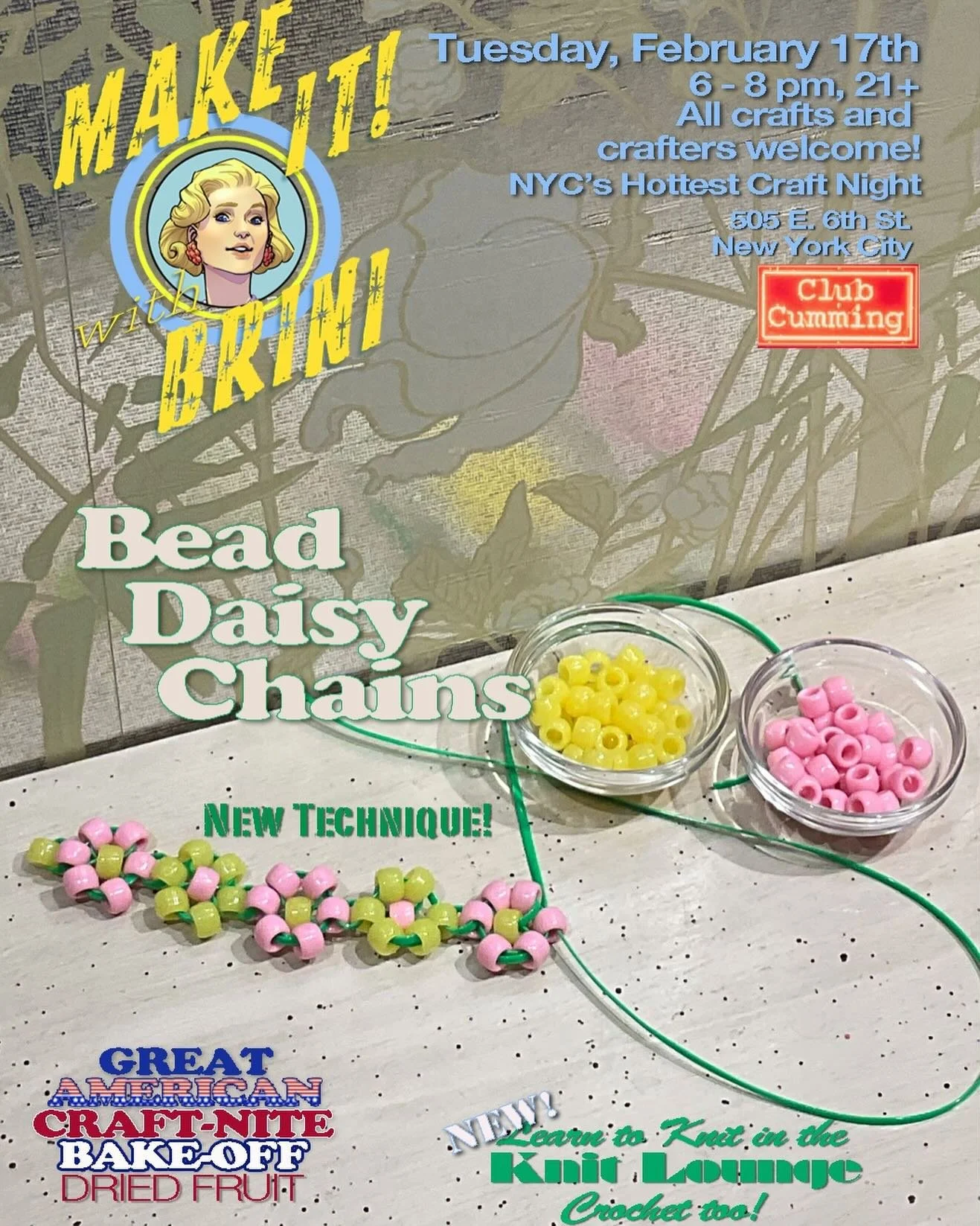 This week we&rsquo;re making bead daisy chains with a new technique! Come make with us&hellip; #crafts #miwb #tuesdayswithbrini #makeitwithbrini @clubcumming @alancummingreally