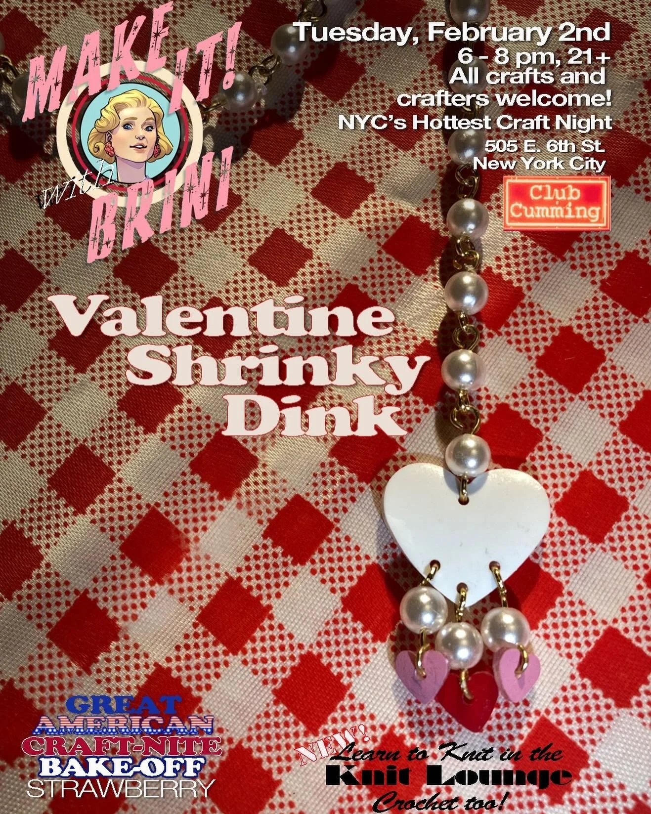 We&rsquo;re shrinking the dink again! This time we&rsquo;re making valentine charms. Come play with us! The date on the flier is wrong. It&rsquo;s Tuesday the 3rd&hellip;#crafts #shrinkydinks #miwb #tuesdayswithbrini #makeitwithbrini @clubcumming @al