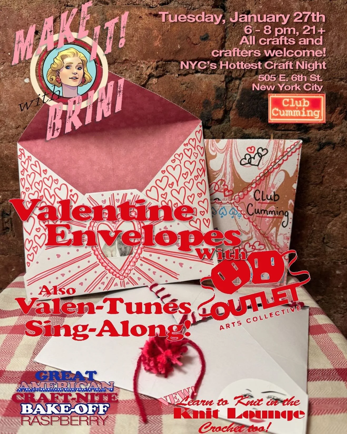We&rsquo;re welcoming back the Outlet Arts Collective again this week, for some Valentine tunes and a fun craft of creating envelopes for all our Valentines! 💌 join us! #crafts #miwb #tuesdayswithbrini #makeitwithbrini @clubcumming @alancummingreall