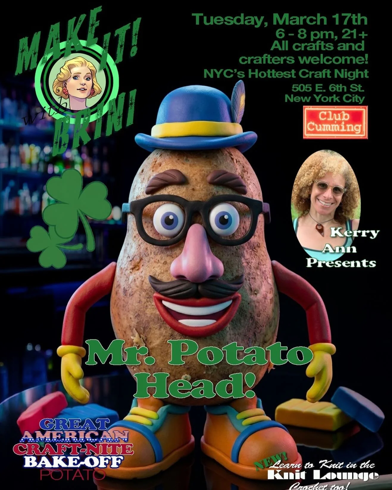 @xerxesthe_glam is showing us how to make bespoke Mr. Potato Heads this week! Come join us&hellip; #crafts #miwb #tuesdayswithbrini #makeitwithbrini @clubcumming @alancummingreally