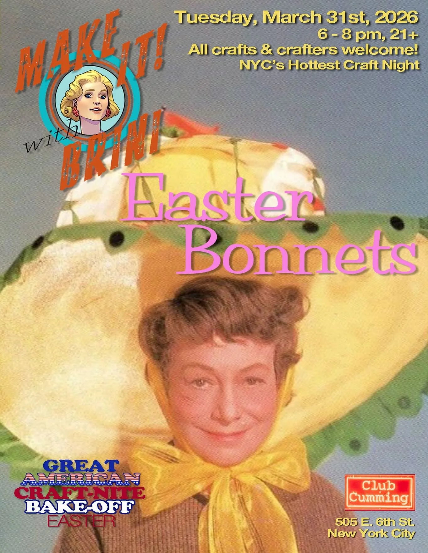 It&rsquo;s that time again! Bring bonnets to decorate and any trimming you may have lying around and we&rsquo;ll make &rsquo;em pretty! #byot #crafts #miwb #tuesdayswithbrini #makeitwithbrini @clubcumming @alancummingreally