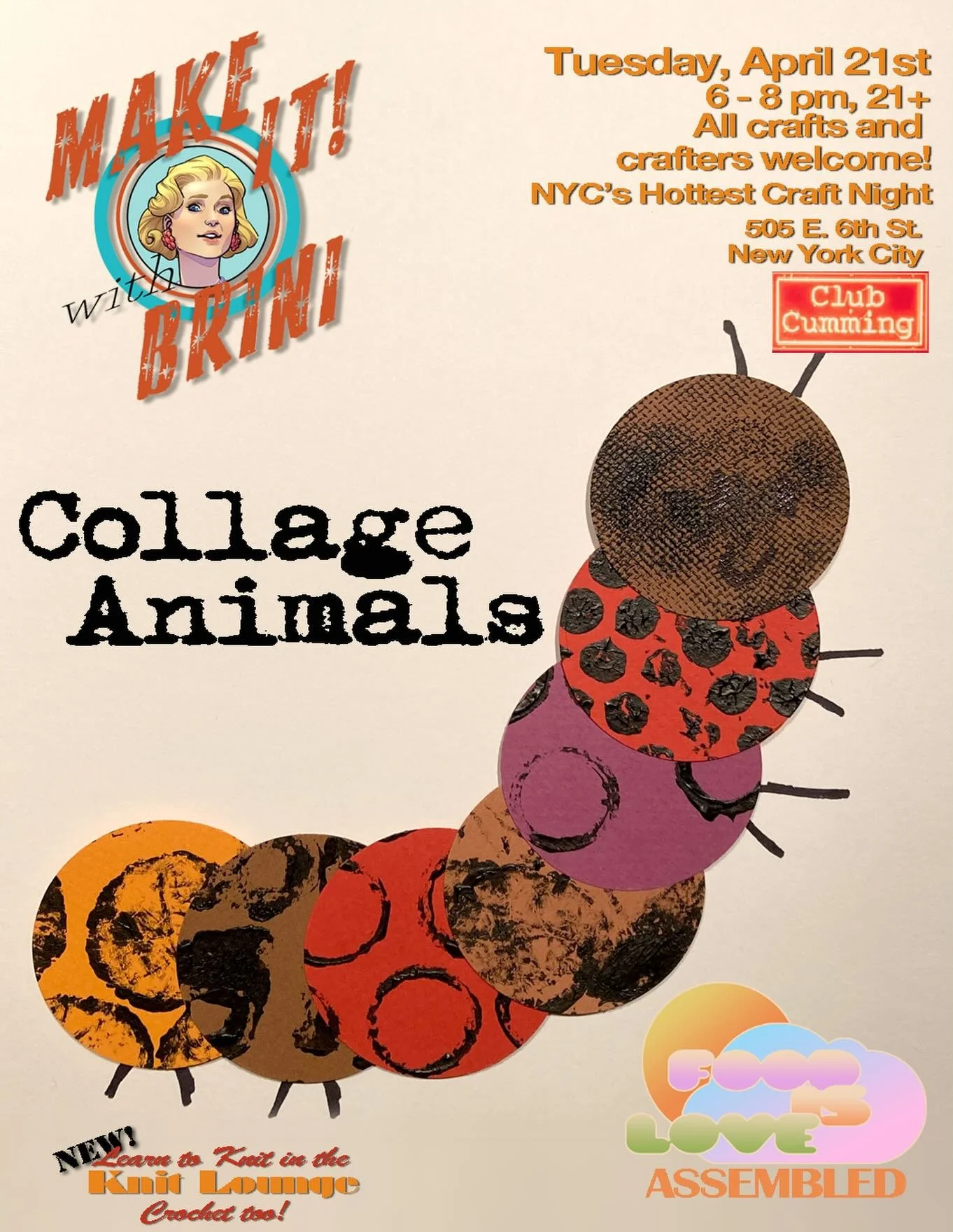 This week we&rsquo;re taking the collage paper we made last week and making animals with it! Come join us&hellip; #crafts #miwb #tuesdayswithbrini #makeitwithbrini @clubcumming @alancummingreally
