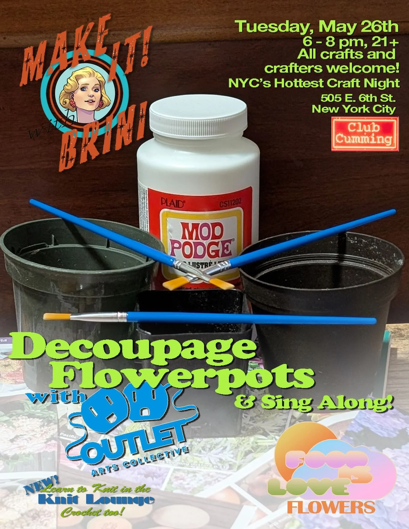 @outletartscollective is back this week with @judymurch to share a craft (decoupage flower pots) and a sing-along! The theme is community. Come join us! #crafts #miwb #tuesdayswithbrini #makeitwithbrini @clubcumming @alancummingreally