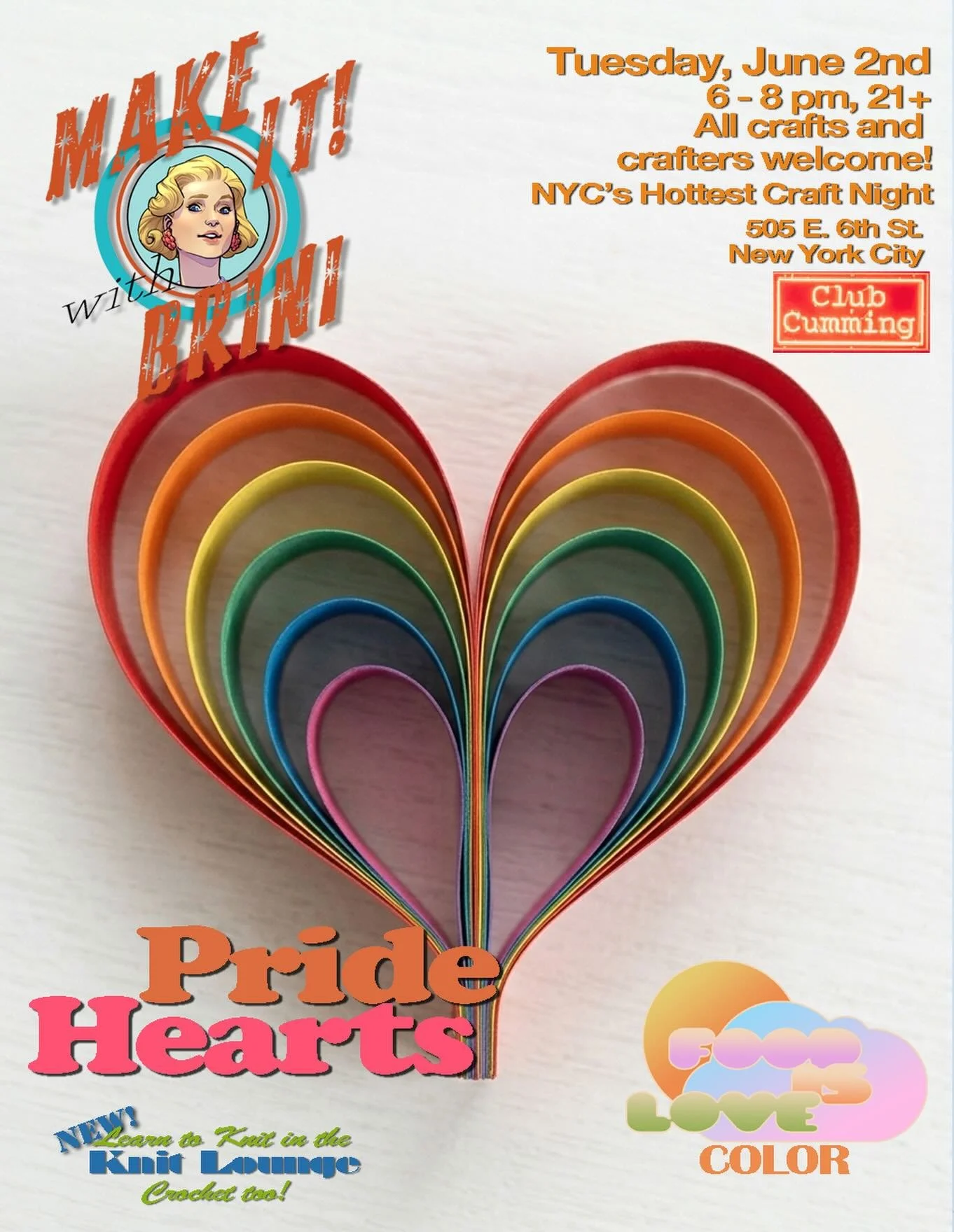 We&rsquo;re kicking off #pridemonth with some rainbow hearts! Come make them with us&hellip; #crafts #miwb #tuesdayswithbrini #makeitwithbrini @clubcumming @alancummingreally
