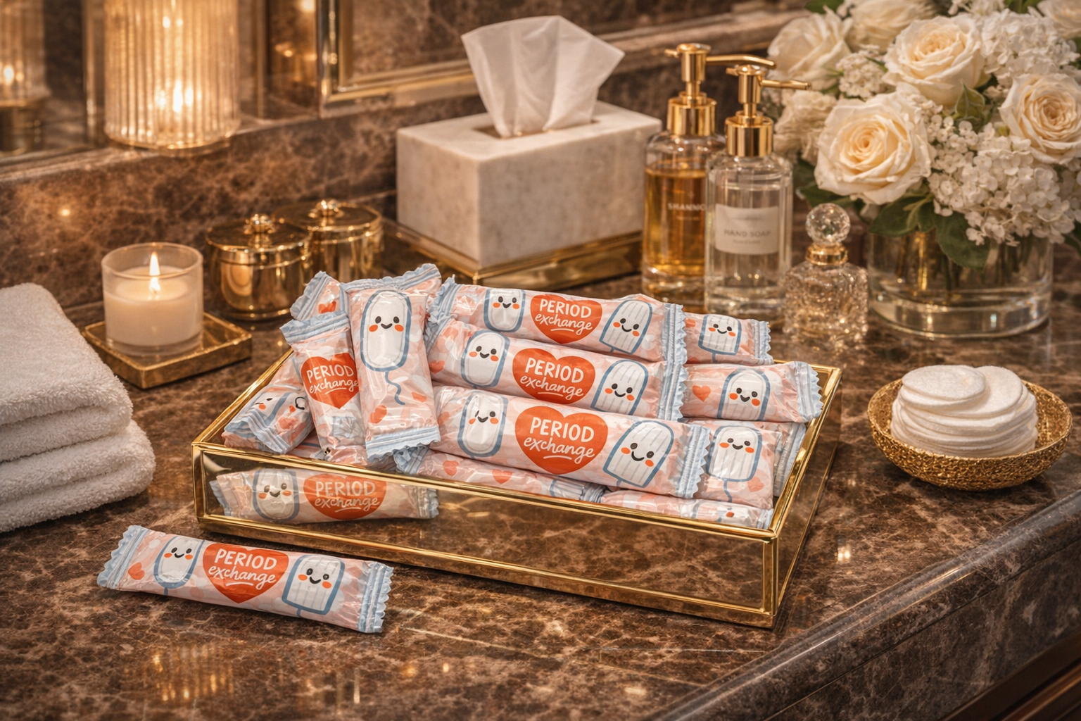 Fancy Countertop with Custom Tampons