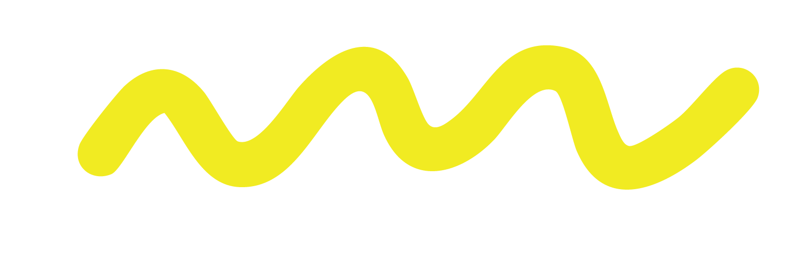 Yellow squiggly line on black background
