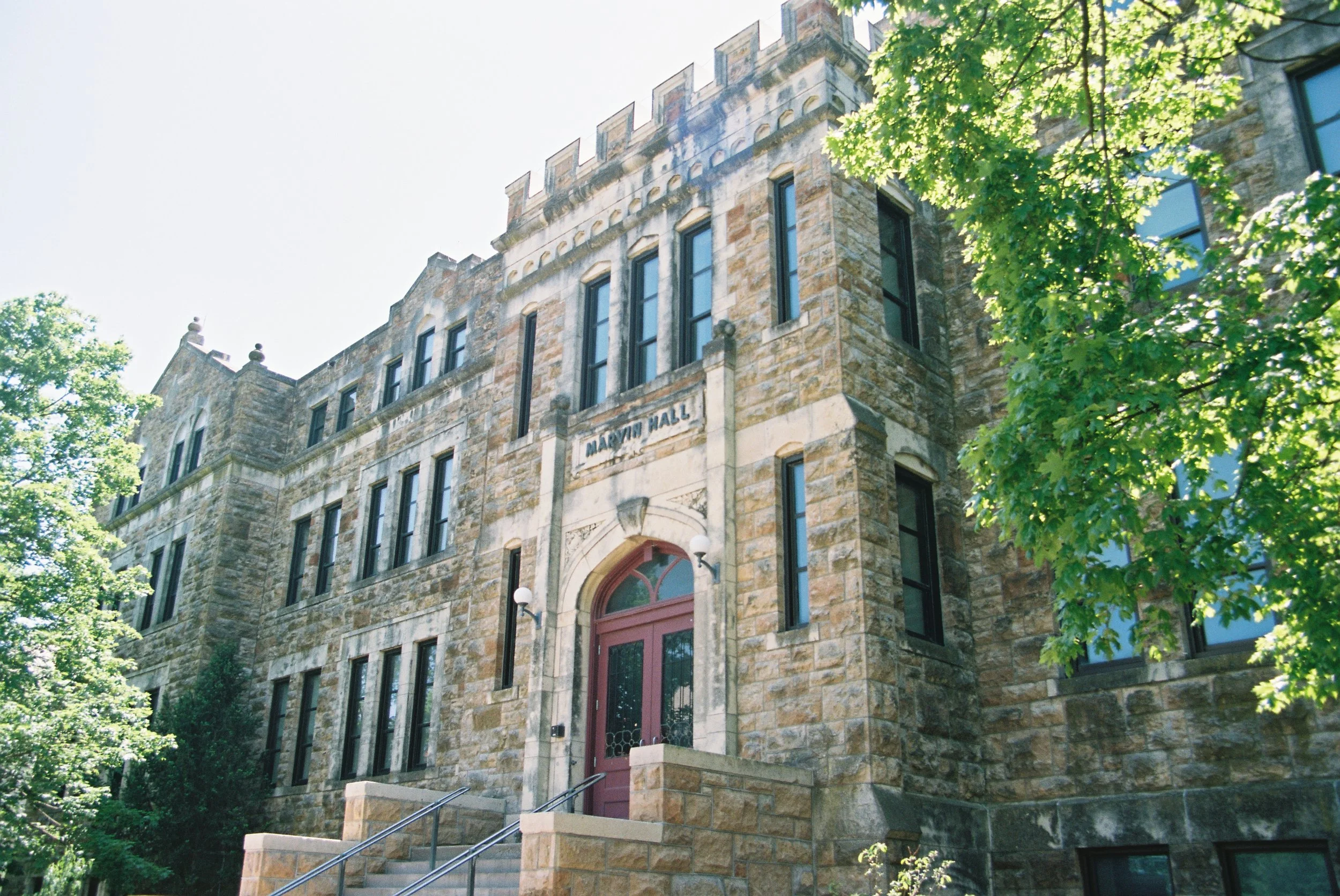 Exterior photo of Marvin Hall at the University of Kansas