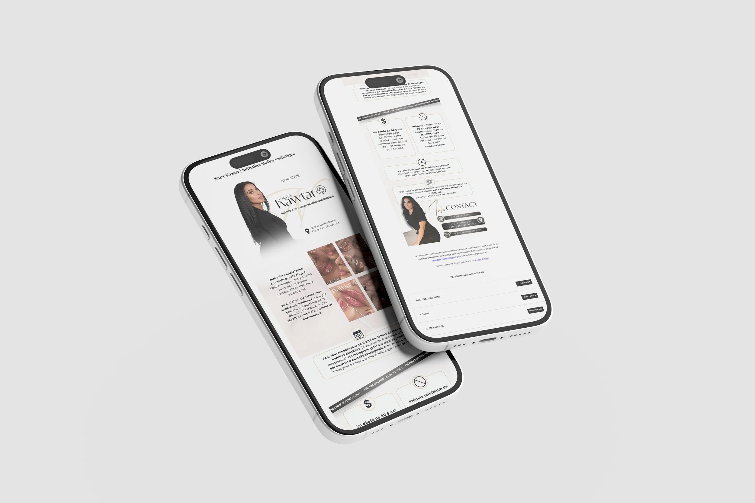projet web design nurse kawtar