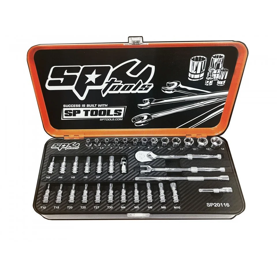 SP TOOLS SOCKET SET 1/4" METRIC 36 PIECES
