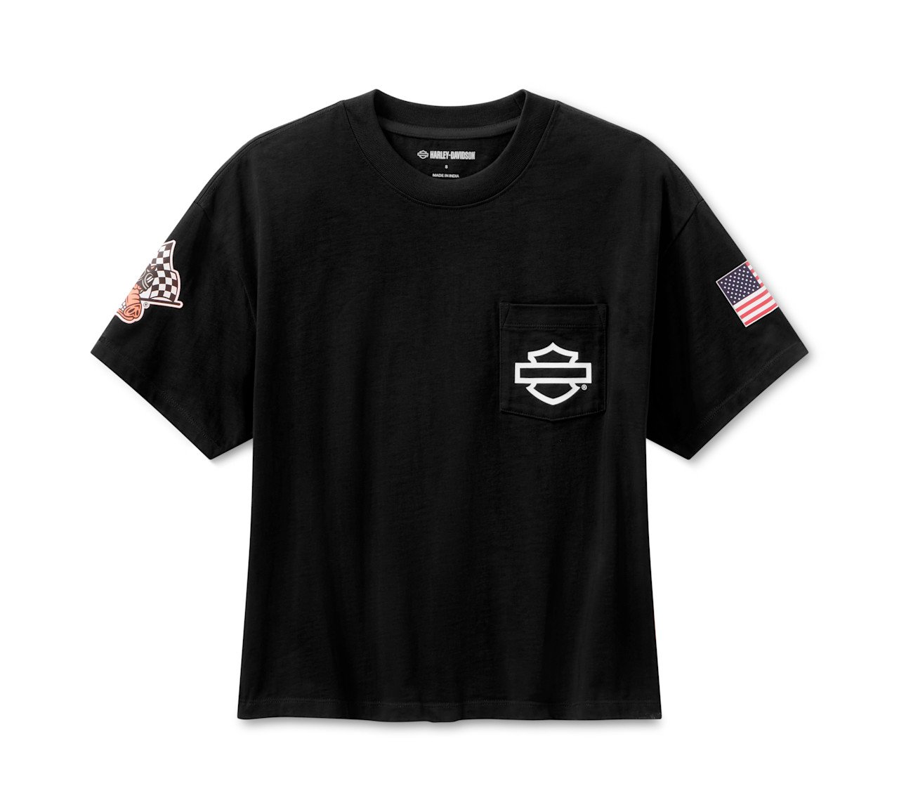 Women's Factory Racing Fanwear Boxy Pocket Tee - Harley Black