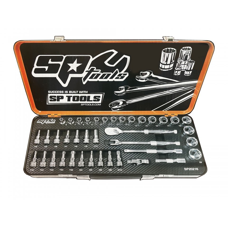 SP TOOLS SOCKET SET 3/8" METRIC 39PC