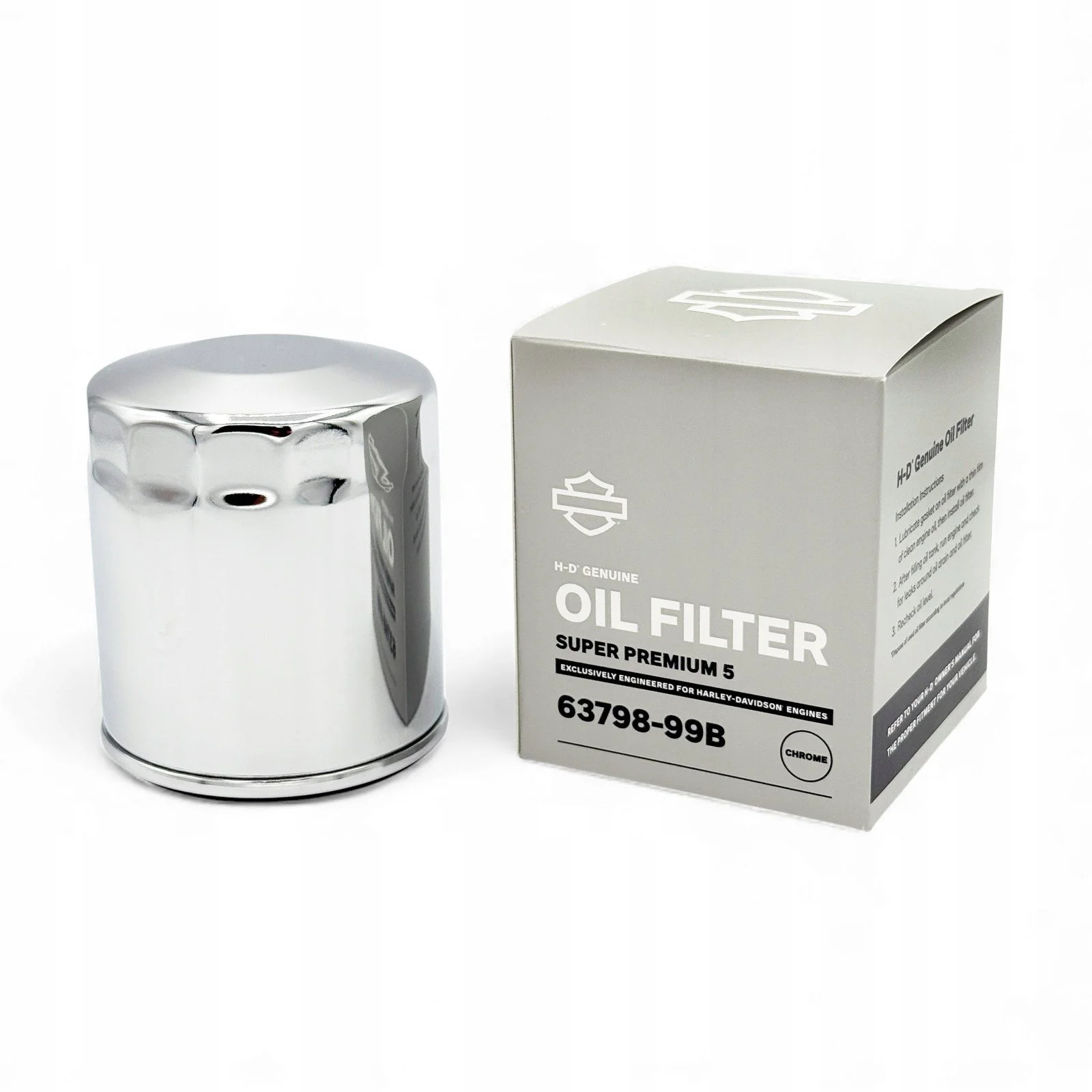 Harley-Davidson Chrome Oljefilter  99-17 Twin Cam / 17-20 Milwaukee 8
