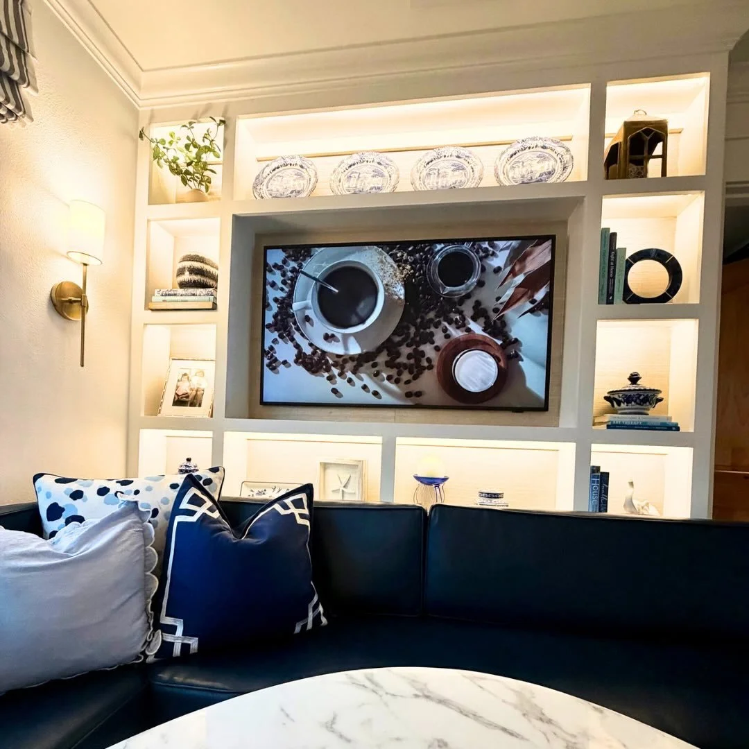 Here&rsquo;s a couple more corners of our home that I&rsquo;m loving! Built-in lighting makes ALL the difference as well as our bold laundry room wallpaper. Thanks to the hubby for letting me go colorful on that one! 🫶🏼