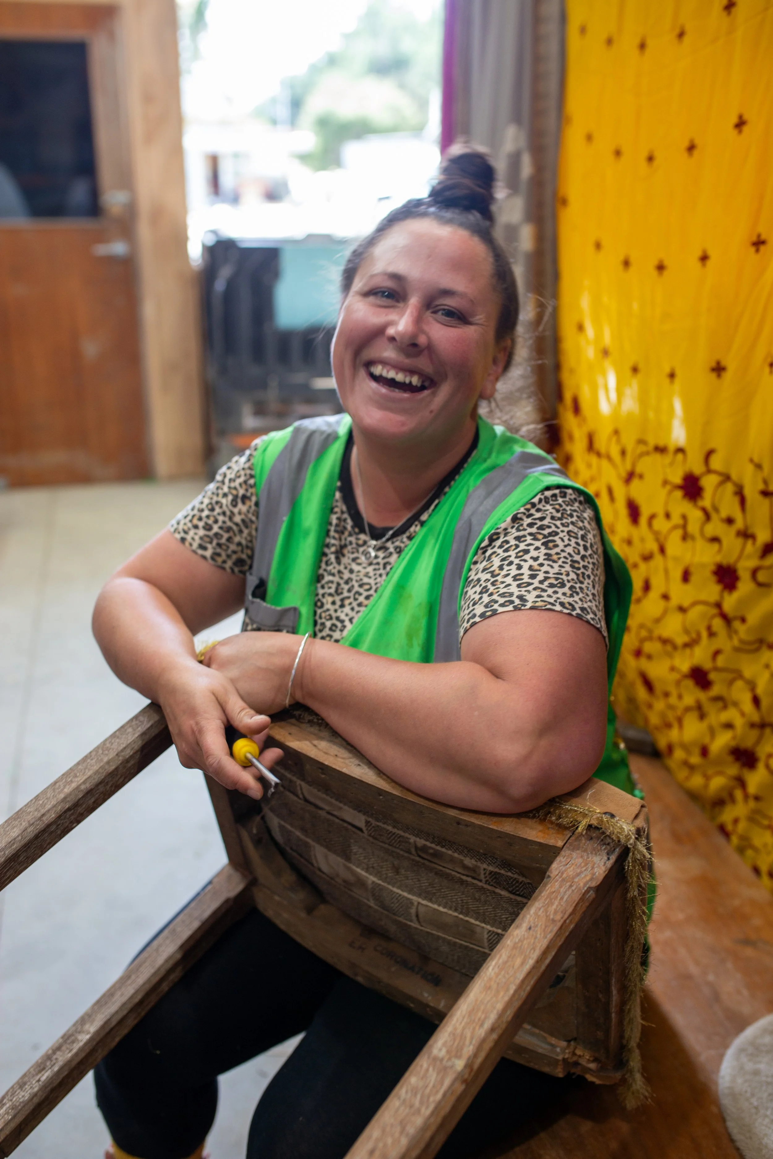 Upholstery workshop with Scarlett