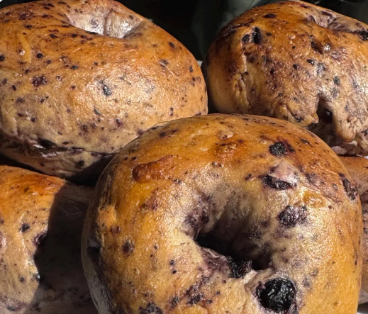 Blueberry Sourdough Bagels