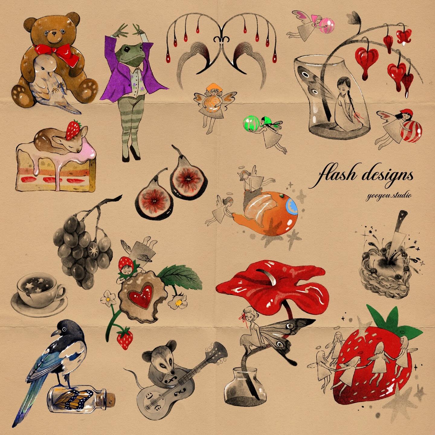 All my available flashes organized into one post with prices! ❤️❤️❤️ And more flashes to come very very soon&hellip;.

For NYC booking link in bio! DM for inquiries.

#tattoo #tattoos #nyctattoo #nyctattooartist #artistsoninstagram