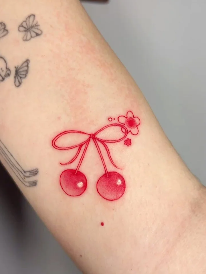 Cute cherry tattoo in red 🍒
Part of a trio I did for a lovely group of friends!

Books open for NYC April-May. Link in bio to book, DM for inquiries.

#tattoo #tattoos #nyctattoo #artistsoninstagram #cutetattoo