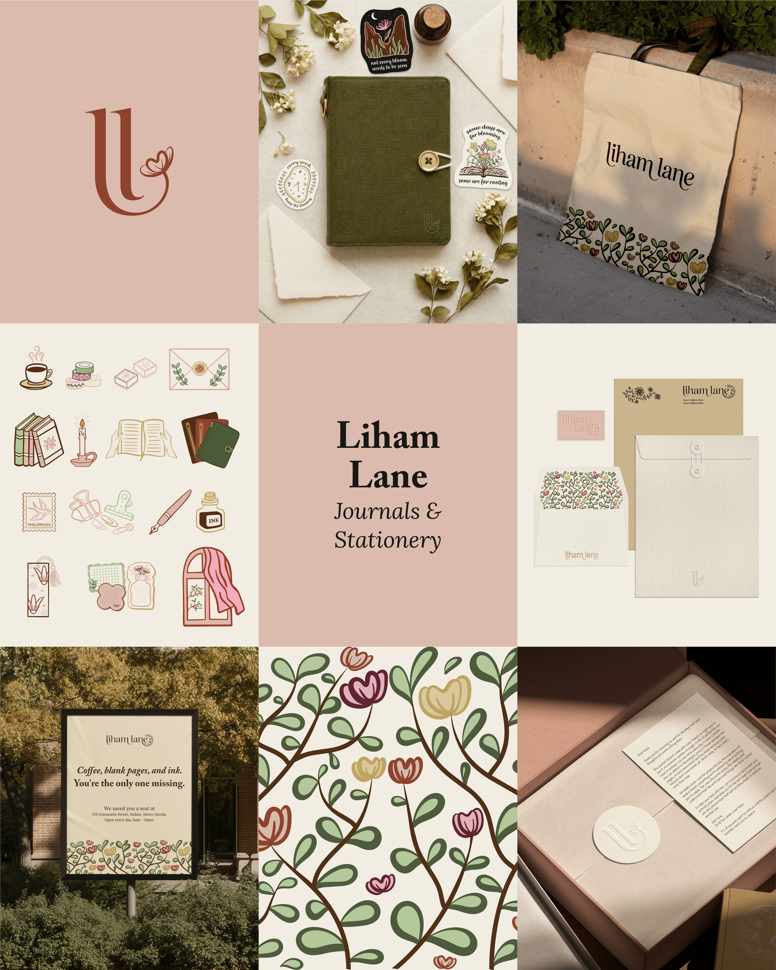 Liham Lane branding collage