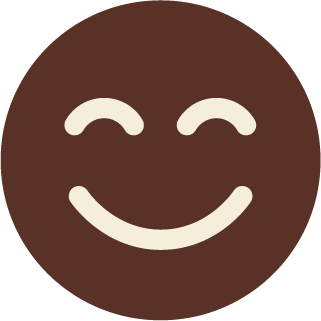 Smiling face emoji with closed eyes and a curved mouth.