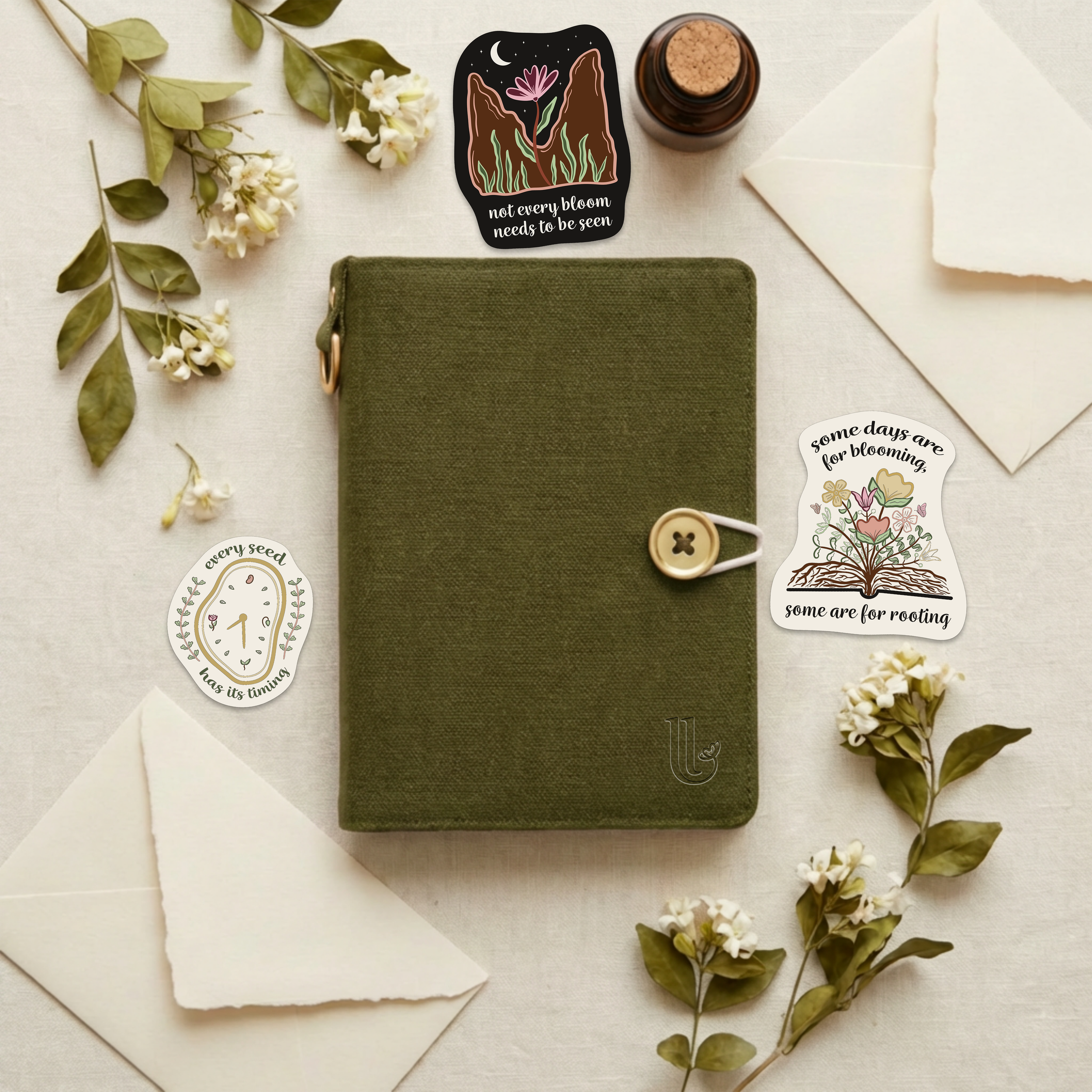 green fabric cover and stickers.png