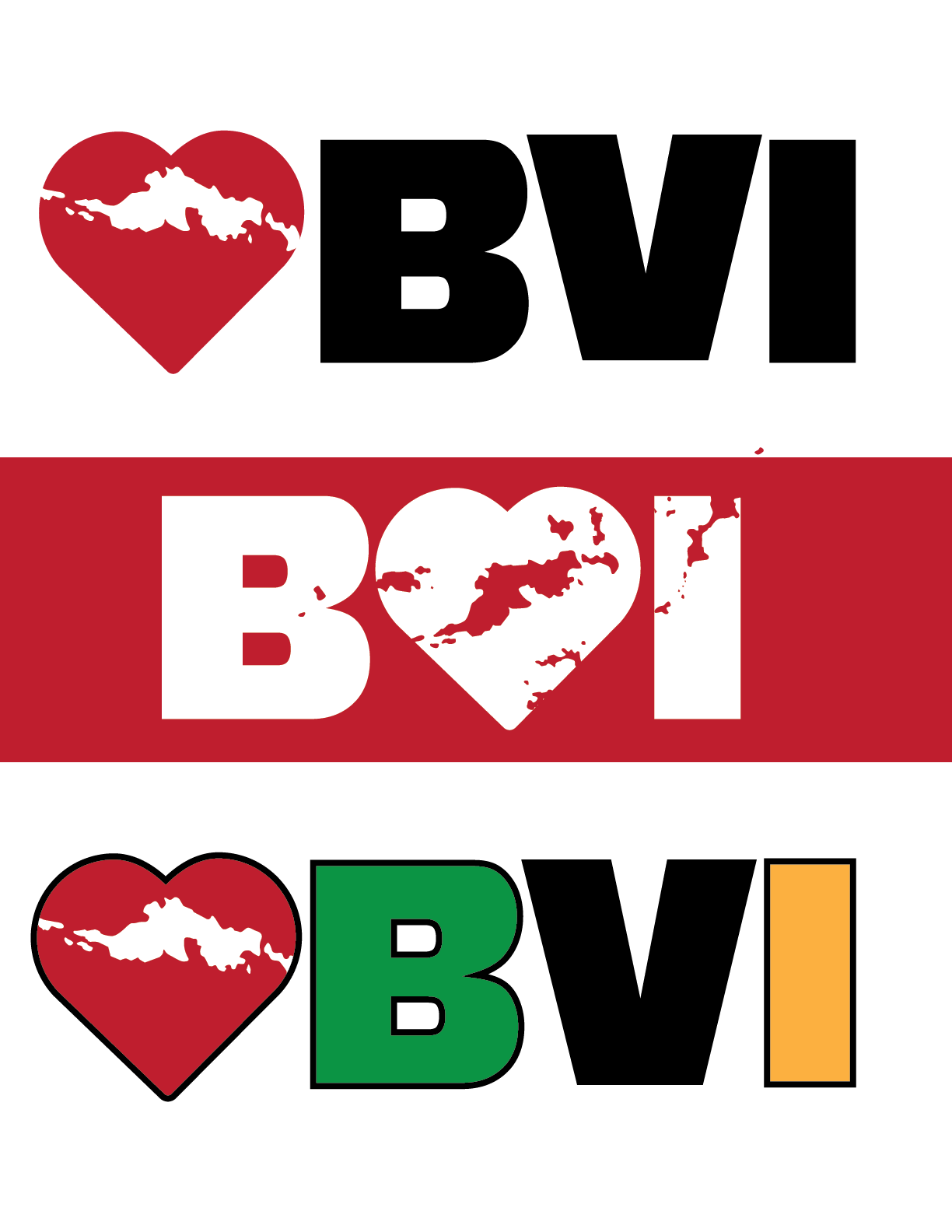  One Love BVI  Logo Set 2015