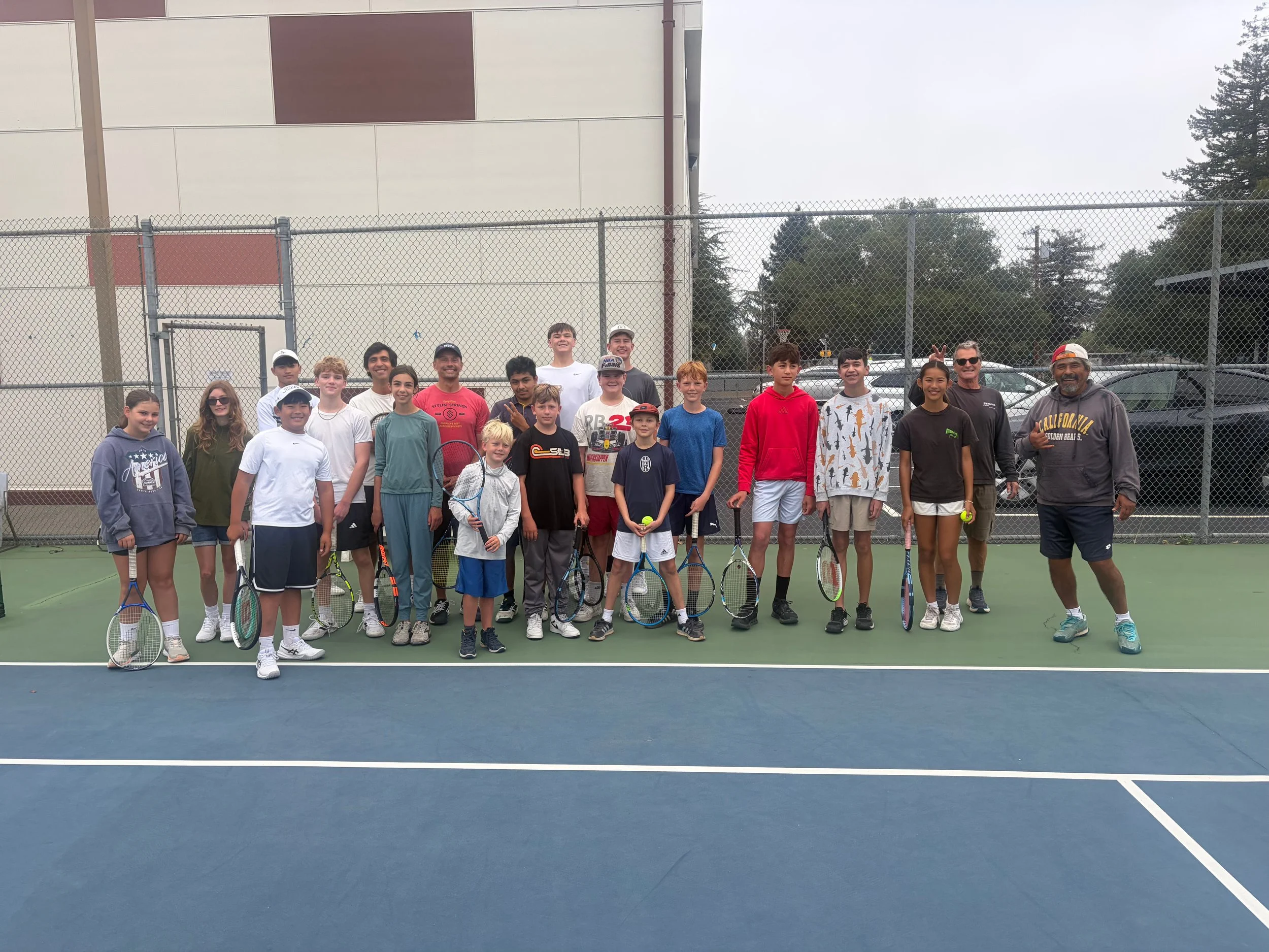 Sunday Aug 15 Ragle Ranch Tennis worked with the Analy HS coach and others to organize a well attended youth tennis clinic at Analy HS. 