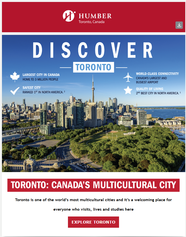 Humber Polytechnic | Email Communications Design