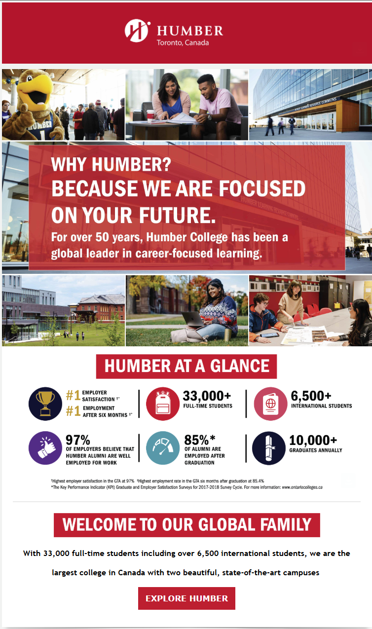 Humber Polytechnic | Email Communications Design