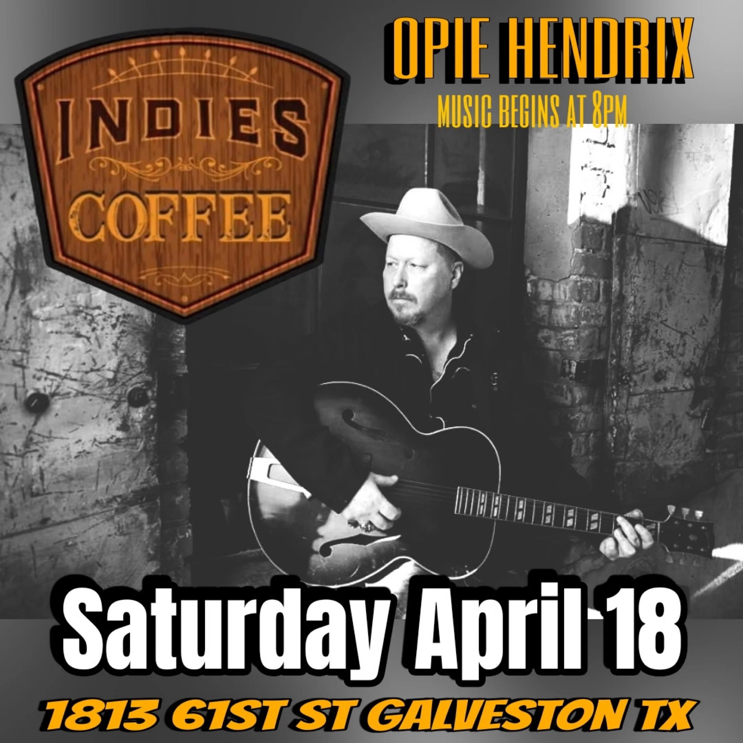 Opie Hendrix at Indie's Coffee 