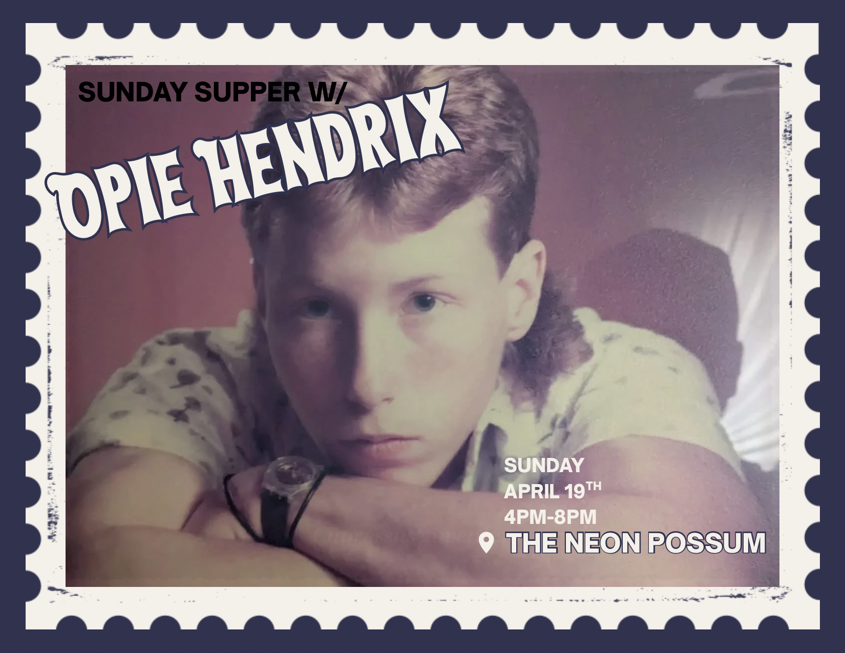 Opie Hendrix Sunday Supper at Neon Possum