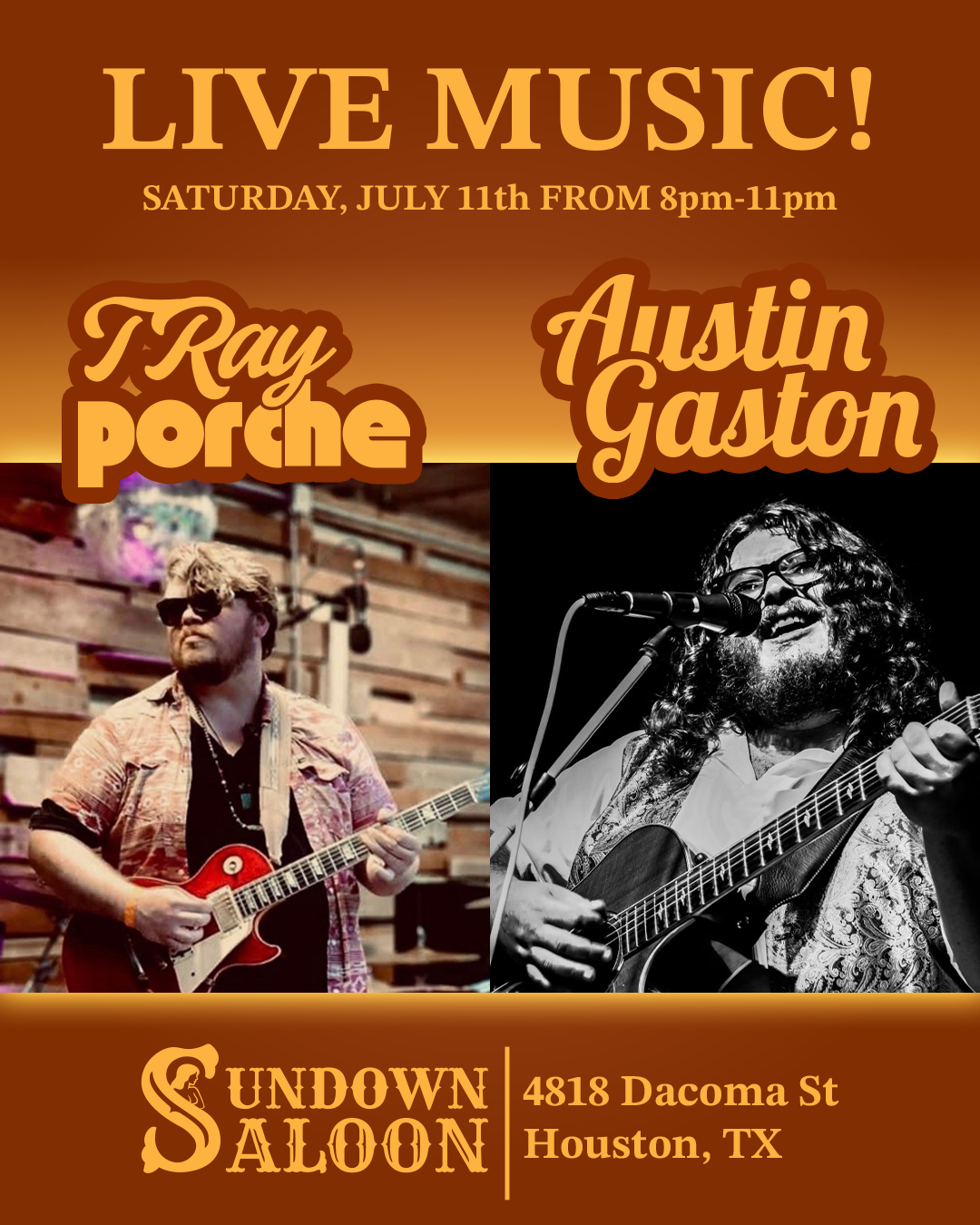 T Ray Porche and Austin Gaston Song Swap at Sundown Saloon