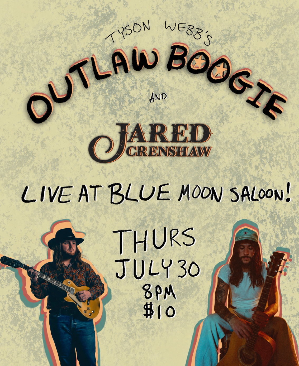 Tyson Webb and Jared Crenshaw at the Blue Moon Saloon