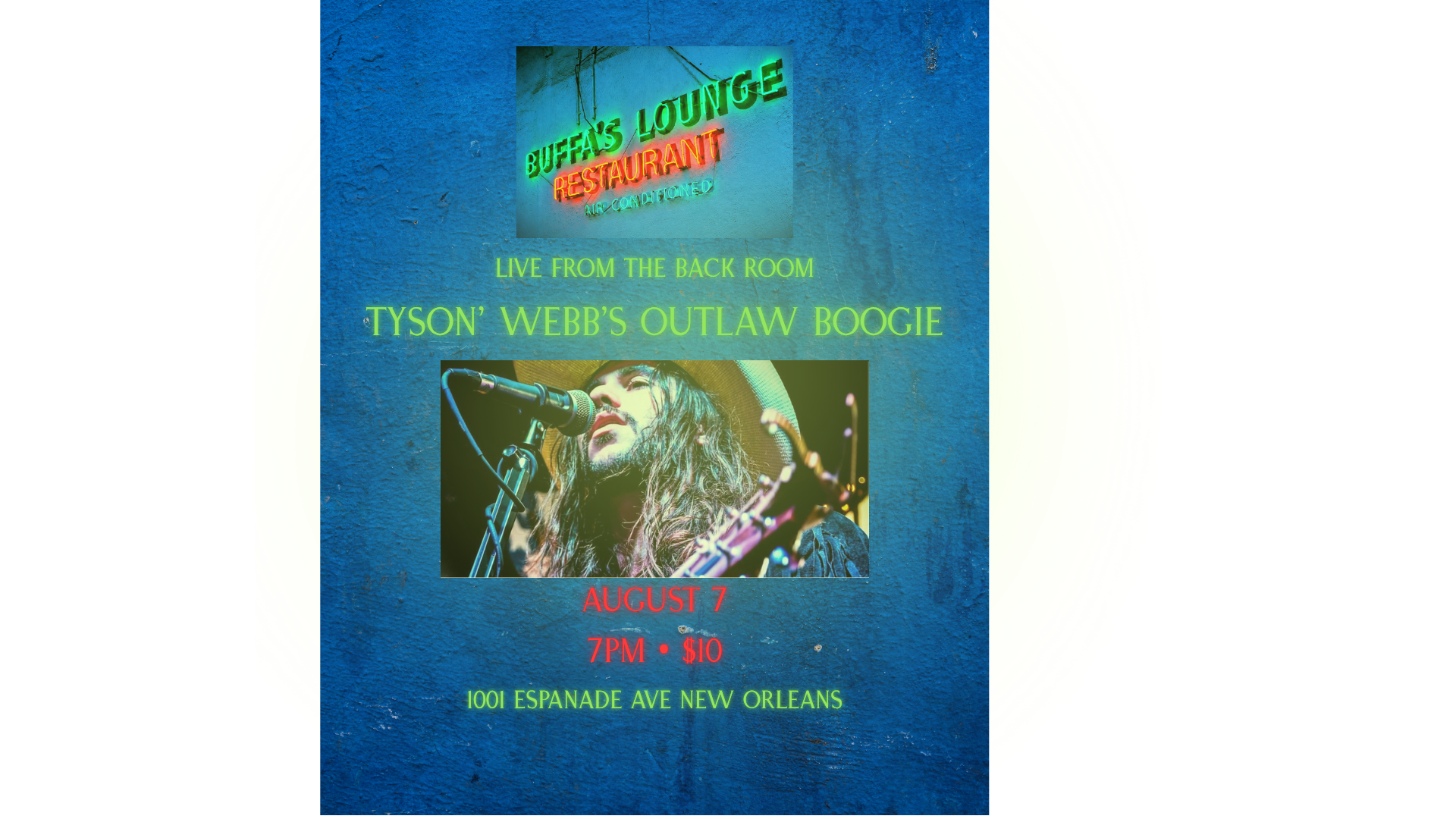 Tyson Webb at Buffa's NOLA