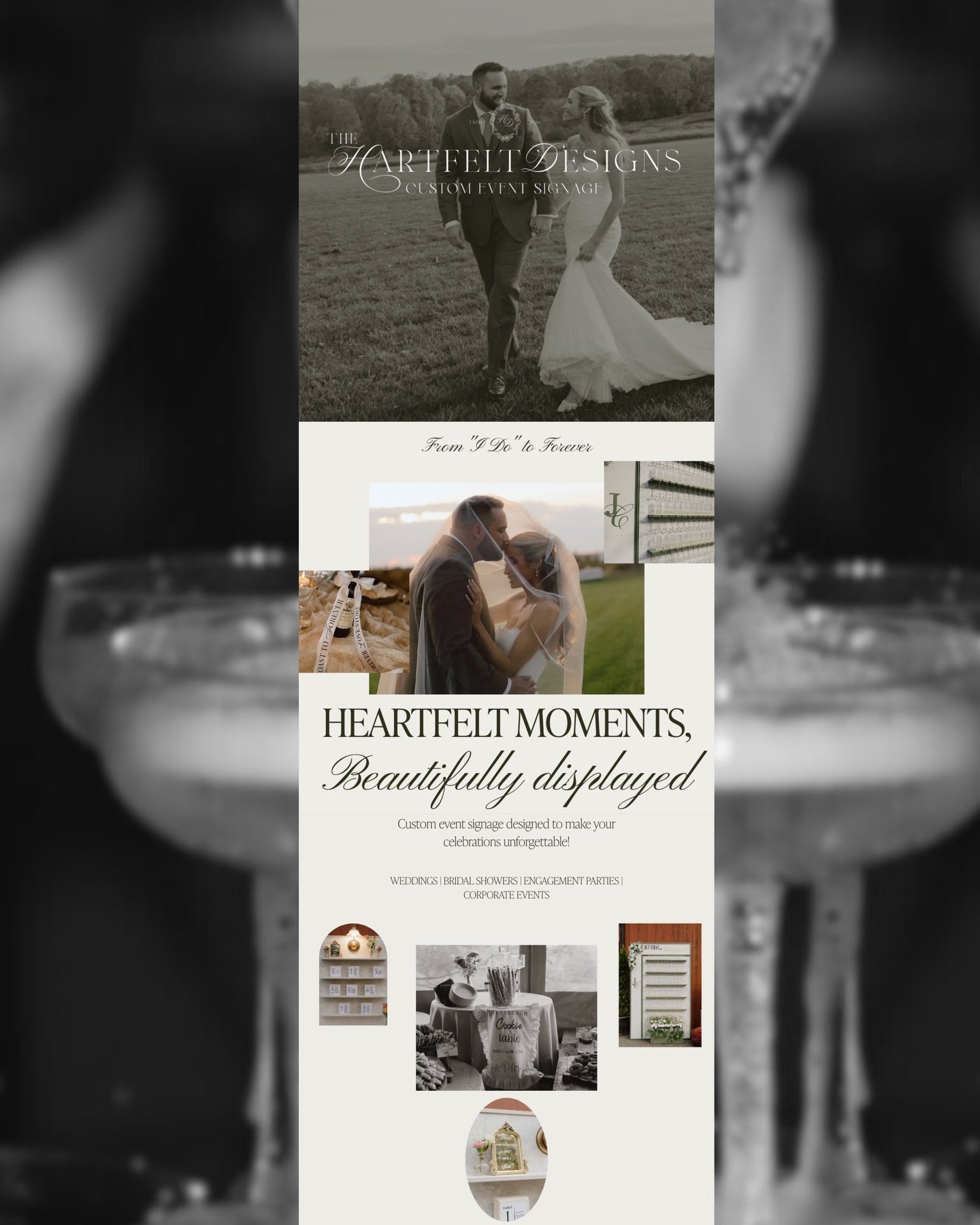 The Hartfelt Designs was created for the brides, the planners, the detail-lovers, and the brands who want their events to feel elevated from the moment guests walk in! 

We design custom wedding signage, bridal shower details, engagement party instal