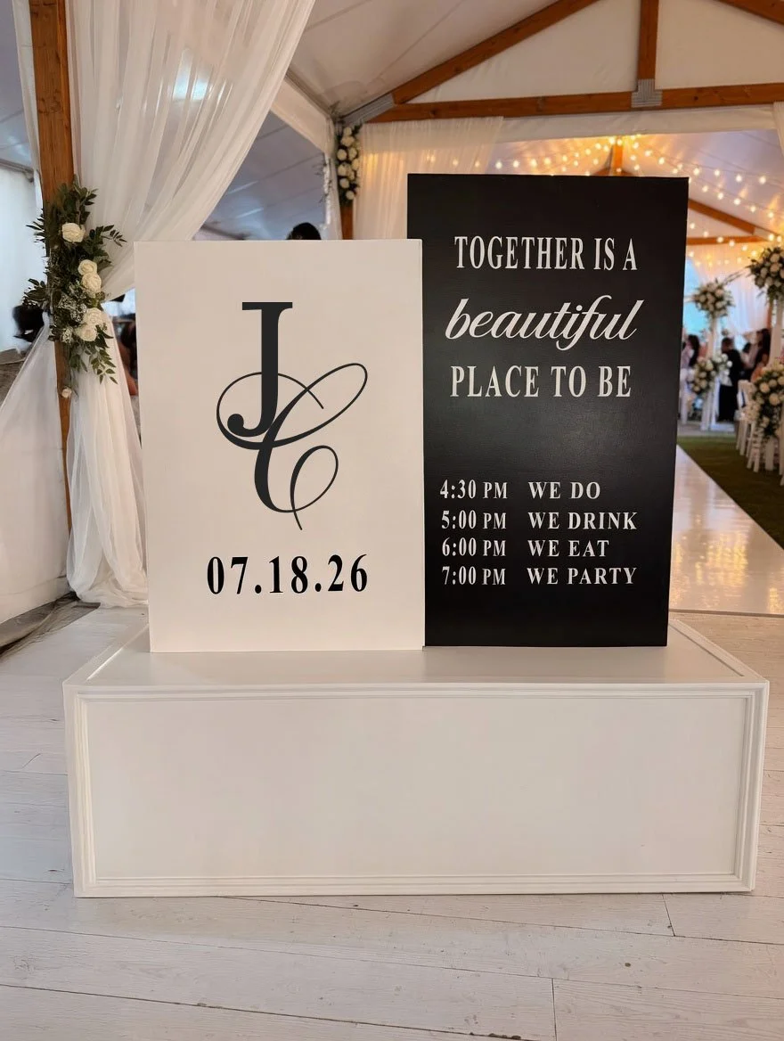 2 Panel Welcome Sign Schedule