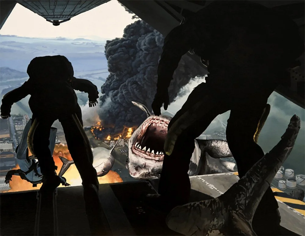 'Shark Drop 2' oil on canvas, 20" x 25" (2010)